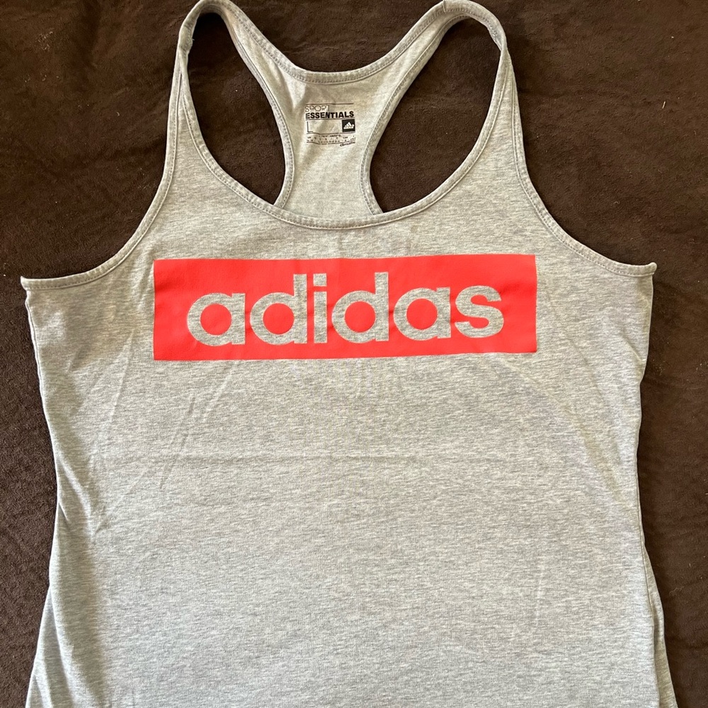Women’s ADIDAS Racerback Tank in Gray -Size Large